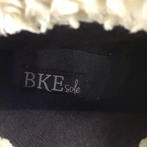 bke Sole ankle boots lace up wedge plateform faux fur tan size 10 fall booties - Picture 9 of 16